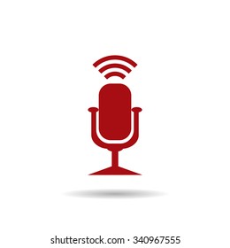 Microphone. Voice recording. icon. vector design