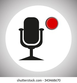 Microphone. Voice recording. icon. vector design