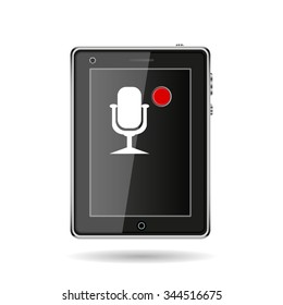 Microphone. Voice recording. icon. vector design