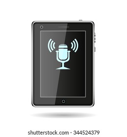 Microphone. Voice recording. icon. vector design