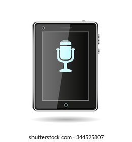 Microphone. Voice recording. icon. vector design
