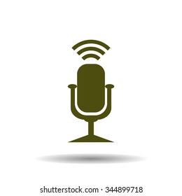 Microphone. Voice recording. icon. vector design