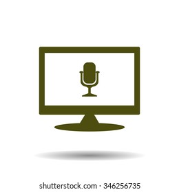 Microphone. Voice recording. icon. vector design