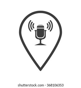 Microphone. Voice recording. icon, vector illustration. Flat design style