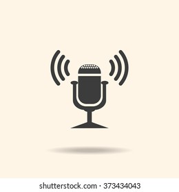 Microphone. Voice recording. icon. vector design