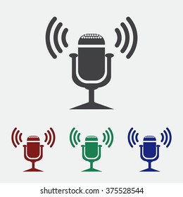 Microphone. Voice recording. icon. vector design