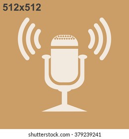 Microphone. Voice recording. icon. vector design
