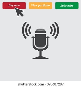Microphone. Voice recording. icon. vector design