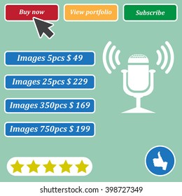 Microphone. Voice recording. icon. vector design