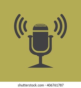 Microphone. Voice recording. icon. vector design