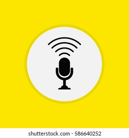 Microphone voice recording icon Vector.