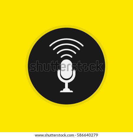 Microphone voice recording icon Vector.