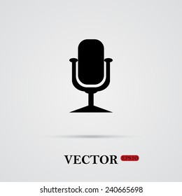 Microphone. Voice recording , vector, EPS 10