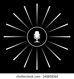 Microphone. Voice recording, vector, EPS 10