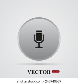 Microphone. Voice recording, vector, EPS 10