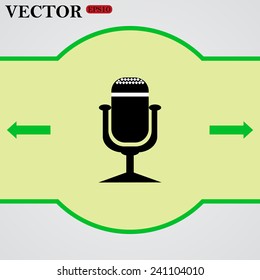 Microphone. Voice recording,  vector, EPS 10