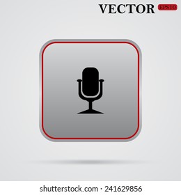 Microphone. Voice recording,  vector, EPS 10