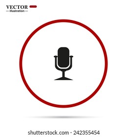 Microphone. Voice recording, vector, EPS 10