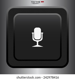 Microphone. Voice recording, vector illustration, EPS 10