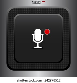 Microphone. Voice recording, vector illustration, EPS 10