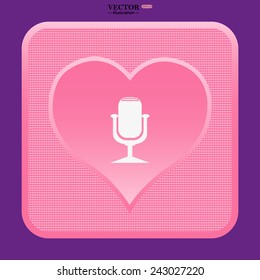 Microphone. Voice recording, vector illustration, EPS 10