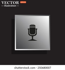 Microphone. Voice recording, vector illustration, EPS 10