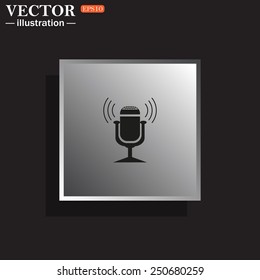 Microphone. Voice recording, vector illustration, EPS 10