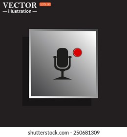 Microphone. Voice recording, vector illustration, EPS 10