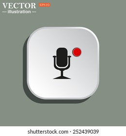 Microphone. Voice recording, vector illustration, EPS 10