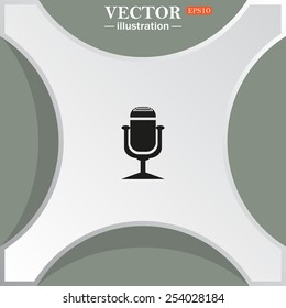 Microphone. Voice recording, vector illustration, EPS 10