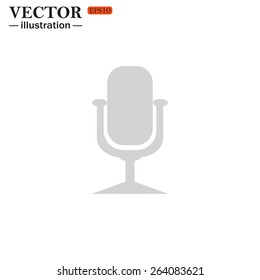 Microphone. Voice recording, vector illustration, EPS 10