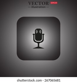 Microphone. Voice recording, web icon. vector design