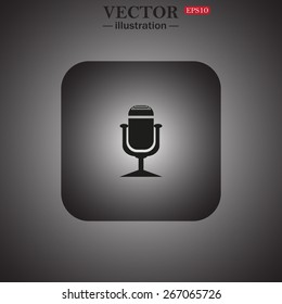 Microphone. Voice recording, web icon. vector design
