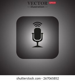  Microphone. Voice recording, web icon. vector design