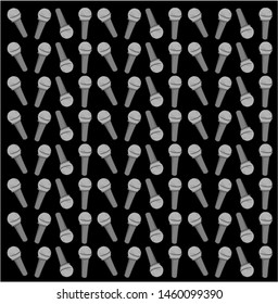 Microphone wallpaper, illustration, vector on white background.