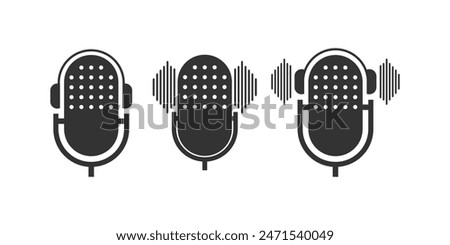 Microphone Wave Logo Design Illustration vector eps format , suitable for your design needs, logo, illustration, animation, etc.