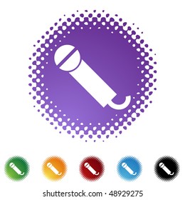 Microphone web button isolated on a background.