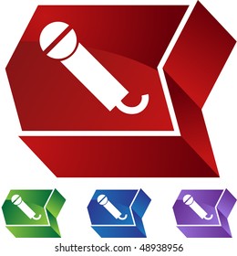 Microphone web button isolated on a background.