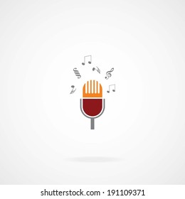 microphone web icon. EPS-10.