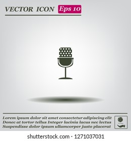 microphone web icon, flat design