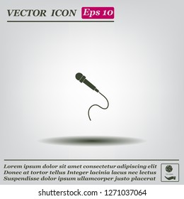 microphone web icon, flat design