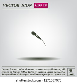 microphone web icon, flat design