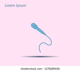 microphone web icon, flat design