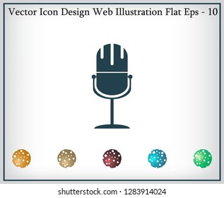 microphone web icon, flat design