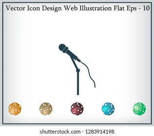 microphone web icon, flat design