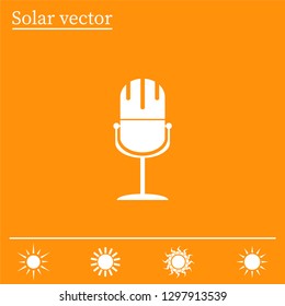 microphone web icon, flat design