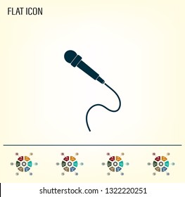 microphone web icon, flat design