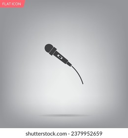 microphone web icon, flat design