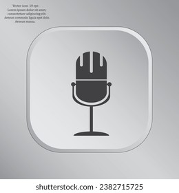 microphone web icon, flat design