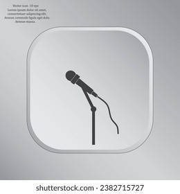 microphone web icon, flat design
